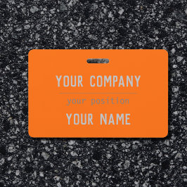 Neon oranje kleur - vet lettertype badge
