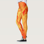 Neon Oranje Leggings in kleur (Links)
