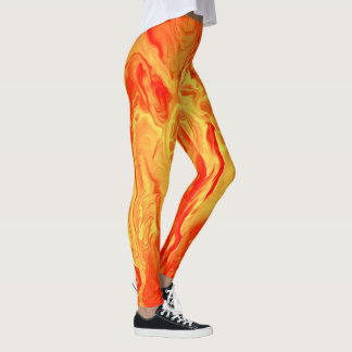 Neon Oranje Leggings in kleur