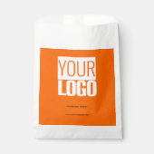 Neon oranje - modern logo bedankzakje (Voorkant)
