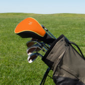 neon oranje - monogram toevoegen golfheadcover (Insitu)