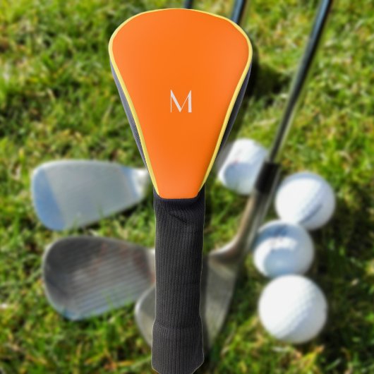neon oranje - monogram toevoegen golfheadcover