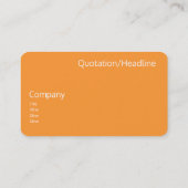 neon oranje monogramme visitekaartje (Achterkant)