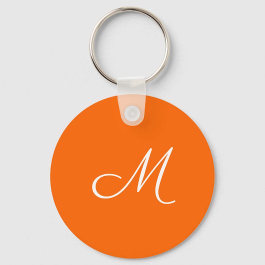 neon oranje - monogrammen sleutelhanger (Voorkant)