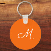 neon oranje - monogrammen sleutelhanger (Voorkant)