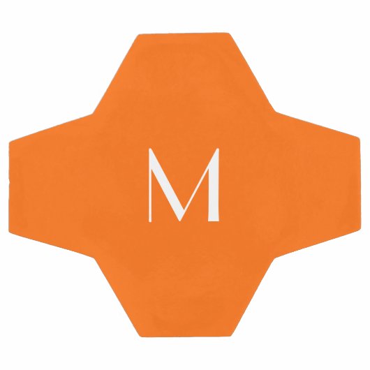 neon oranje - monogrammen voetbal (Enkel)