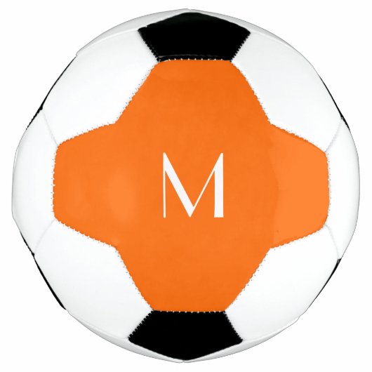 neon oranje - monogrammen voetbal (Voorkant)