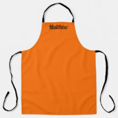 Neon Oranje Retro Moderne Naam Bright Schort (Voorkant)