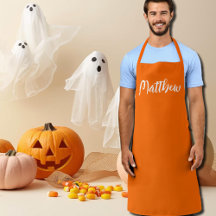 neon oranje stevig kleurengepersonaliseerd schort