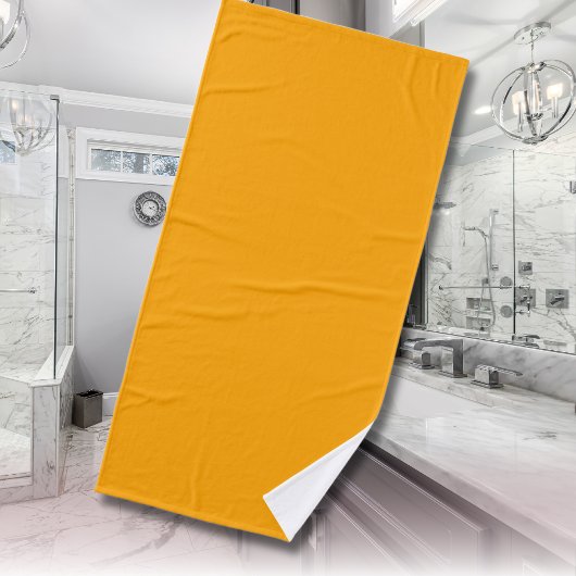 Neon Oranje Stevige Kleur | Klassiek Badhanddoek