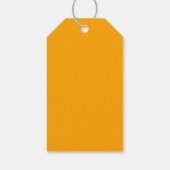 Neon Oranje Stevige Kleur | Klassiek Cadeaulabel (Achterkant)