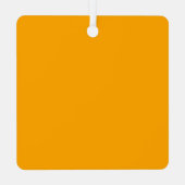 Neon Oranje Stevige Kleur | Klassiek Metalen Ornament (Achterkant)