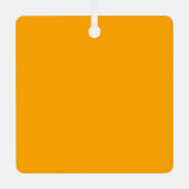 Neon Oranje Stevige Kleur | Klassiek Metalen Ornament (Voorkant)