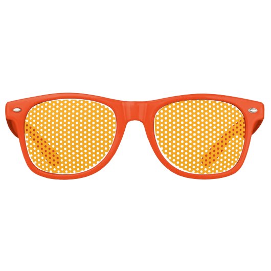 Neon Oranje Stevige Kleur | Klassiek Retro Zonnebril (Voorkant)