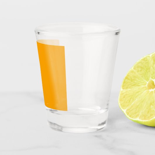 Neon Oranje Stevige Kleur | Klassiek Shot Glas (Rechts)
