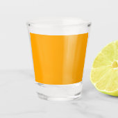 Neon Oranje Stevige Kleur | Klassiek Shot Glas (Voorkant)
