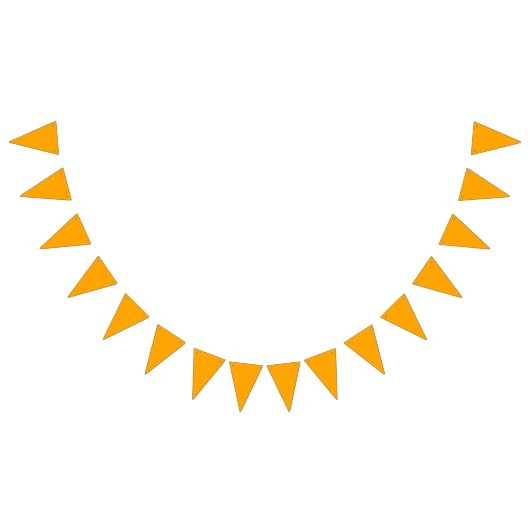 Neon Oranje Stevige Kleur | Klassiek Vlaggetjes (Alle)