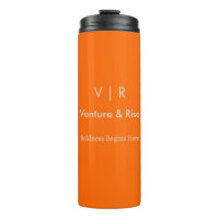 Neon Oranje Thermische Tumbler – Aangepaste Monogr