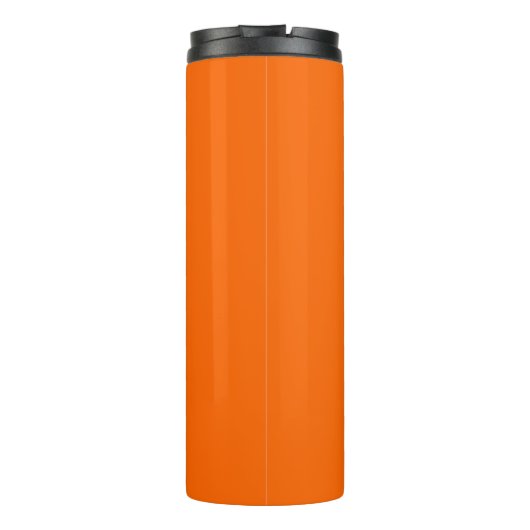 Neon Oranje Thermische Tumbler – Aangepaste Monogr Thermosbeker (Achterkant)