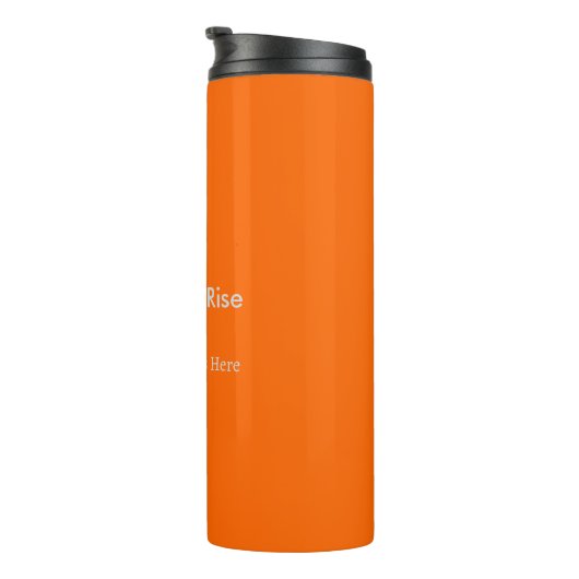 Neon Oranje Thermische Tumbler – Aangepaste Monogr Thermosbeker (Geroteerd rechts)