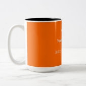 Neon Oranje tweetonige Mok - Aangepast Monogram & (Links)