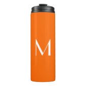 neon oranje vaste kleur - monogram toevoegen thermosbeker (Voorkant)