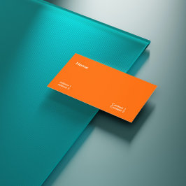 neon oranje vaste kleur visitekaartje