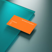 neon oranje vaste kleur visitekaartje