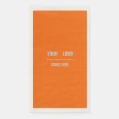 neon oranje vaste kleur - voeg logo toe servet (Voorkant)