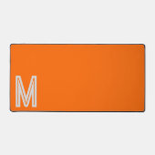 neon oranje - vetgedrukt monogram bureaumat (Voorkant)