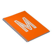 neon oranje - vetgedrukt monogram notitieboek (Rechterzijde)