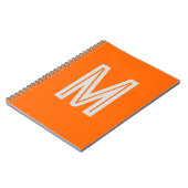 neon oranje - vetgedrukt monogram notitieboek (Linkerzijde)