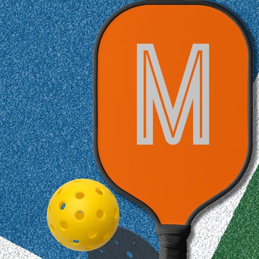 neon oranje - vetgedrukt monogram pickleball paddle