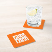 neon oranje - voeg gewaagd logo toe kartonnen onderzetters (Insitu)