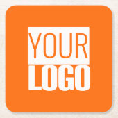 neon oranje - voeg gewaagd logo toe kartonnen onderzetters (Voorkant)