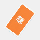 Neon oranje - voeg logo toe servet (Hoek)