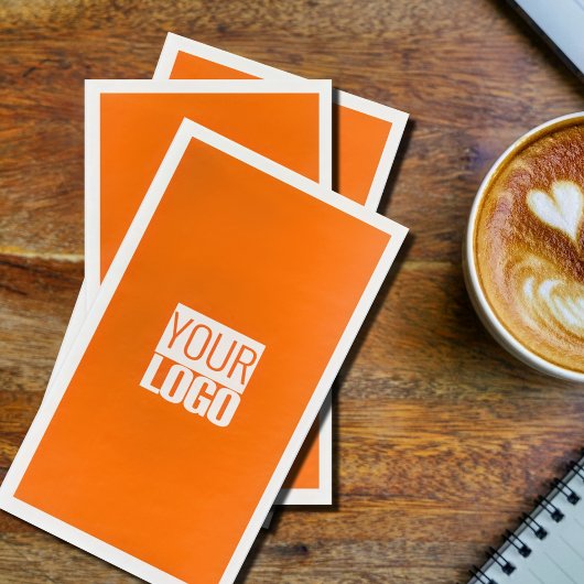 Neon oranje - voeg logo toe servet