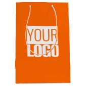 neon oranje - voeg uw gewaagde logo toe medium cadeauzakje (Voorkant)