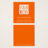 neon oranje - voeg uw gewaagde logo toe vierkante visitekaartjes (Voorkant /achterkant)