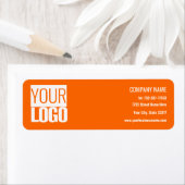 Neon oranje - voeg uw logo toe etiket (Insitu)