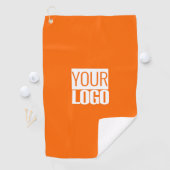 neon oranje - voeg uw logo toe golfhanddoek (Insitu)