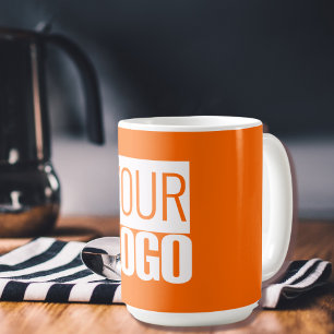 Neon oranje - voeg uw logo toe koffiemok