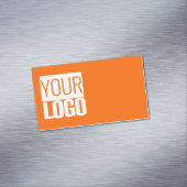 Neon oranje - voeg uw logo toe magnetisch visitekaartje (Voorbeeld)