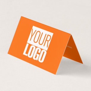  Neon oranje - voeg uw logo toe Visitekaartje
