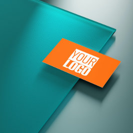 Neon oranje - voeg uw logo toe zakelijke kaart visitekaartje