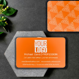 neon oranje - voeg uw logo visitekaartje toe