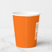 neon oranje - voeg vette logo bekertjes toe papieren bekers (Rechts)