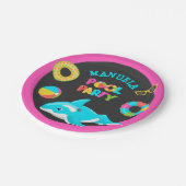 NEON ORCA FLOAT POOL PARTY PAPIEREN BORDJE (Gekanteld)