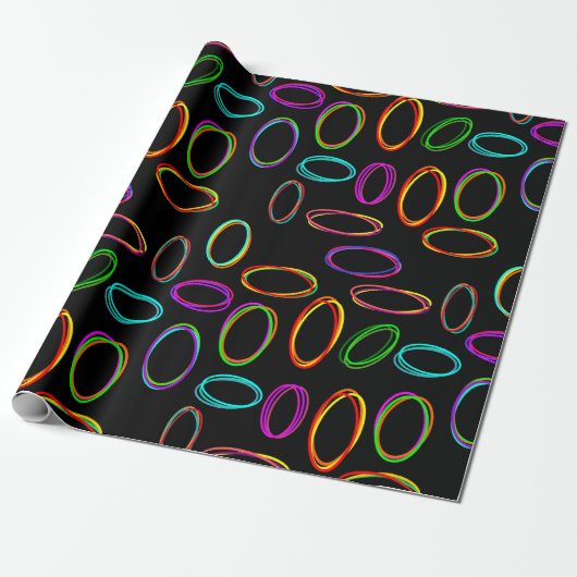 Neon Ovalen  Cadeaupapier (Uitgerold)