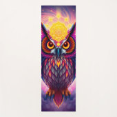 Neon Owl Portrait: Psychedelic Swirl Art Yogamat (Voorkant)